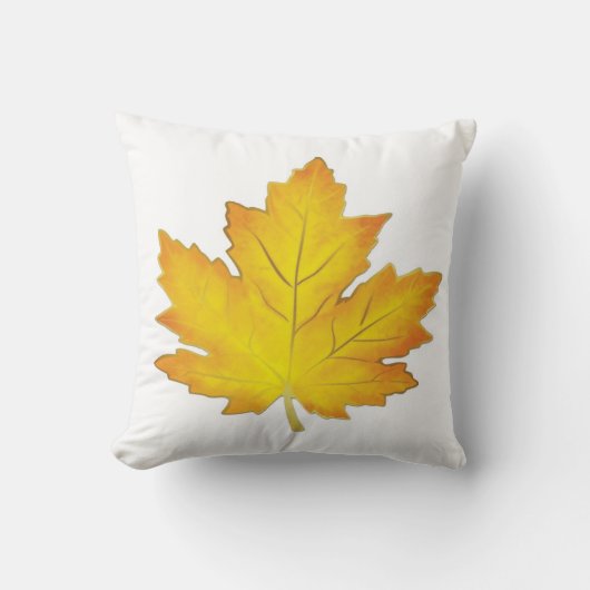 Coussin Golden Yellow Maple Leaf Pillow (Recto)