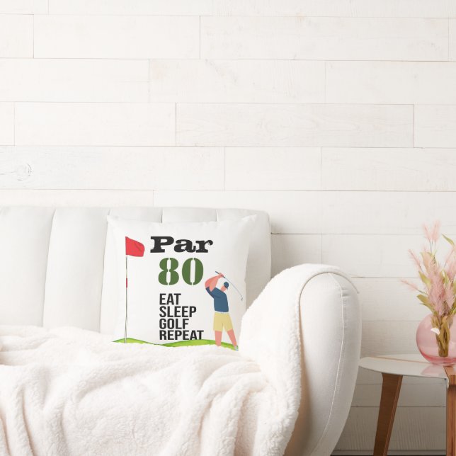 Coussin Golf 80e Anniversaire dormer golf répéter (Canapé)