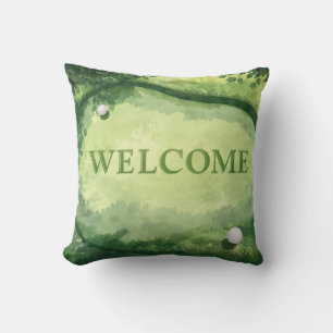 Coussin Golf Bienvenue sur gazon vert