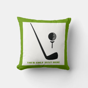 Coussin Golf club and ball black, green custom