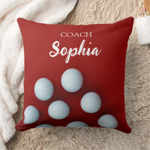 Coussin Golf Clubs Art Golf Coach Nom Pour Les Joueurs De 