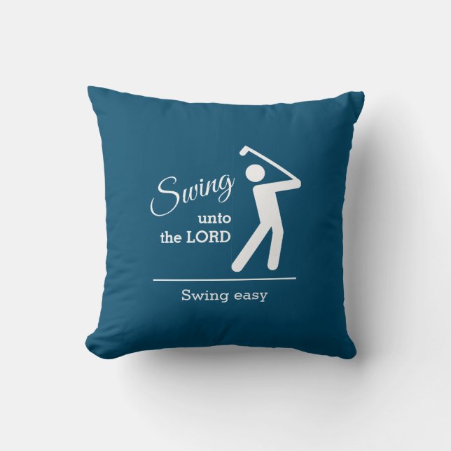 Coussin Golf élégant Blue Christian (Recto)
