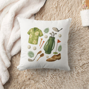 Coussin Golf Hawaiian thème Golfer
