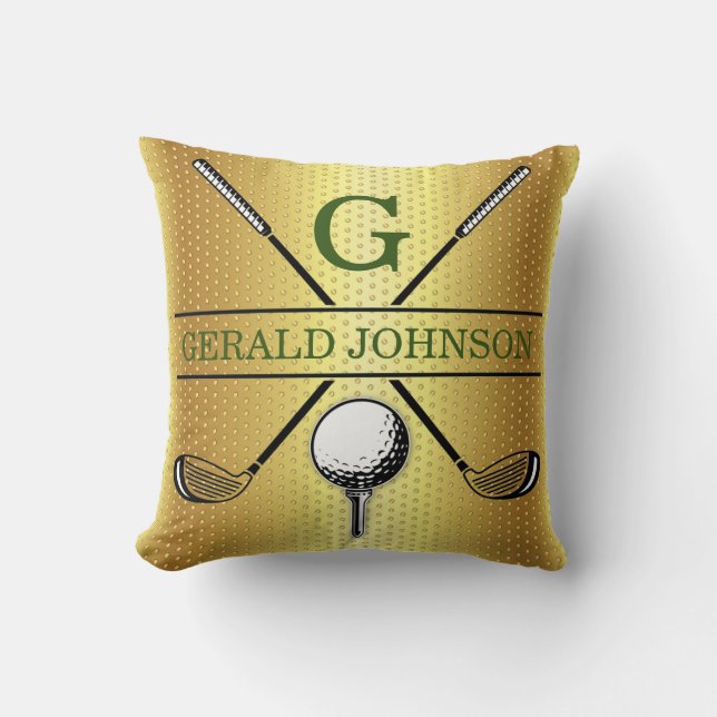 Coussin Golf Monogramme Design Jeu d'oreiller (Recto)