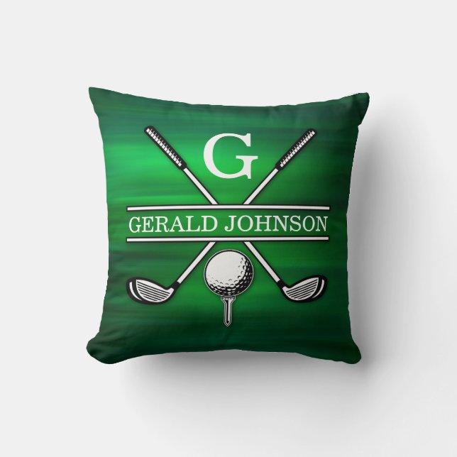 Coussin Golf Monogramme Design Jeu d'oreiller (Recto)