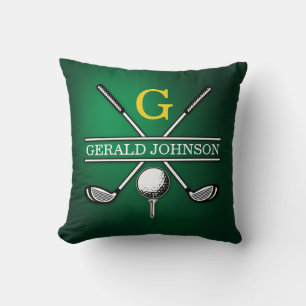 Coussin Golf Monogramme Design Jeu d'oreiller