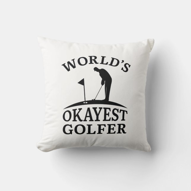 Coussin Golfeur le plus Okayest du monde (Recto)