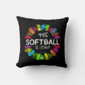 Coussin Golly filles : 99 pour cent de base-ball 1 pour (Recto)