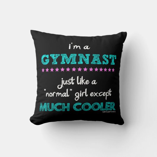 Coussin Golly filles - je suis un gymnaste (Recto)