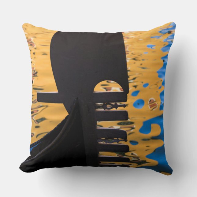 Coussin Gondole et rides de l'eau, Italie (Recto)