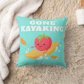 Coussin Gone Kayaking mignonne fraise (Couverture)