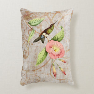 Coussin gonflé cuivreux d'accent de colibri de