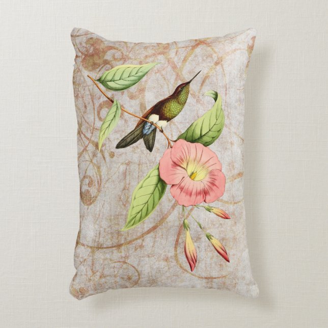 Coussin gonflé cuivreux d'accent de colibri de (Devant(Vertical))