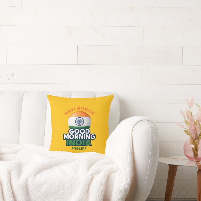 Coussin Good Morning India, Nayi Subah, Umeed (Canapé)