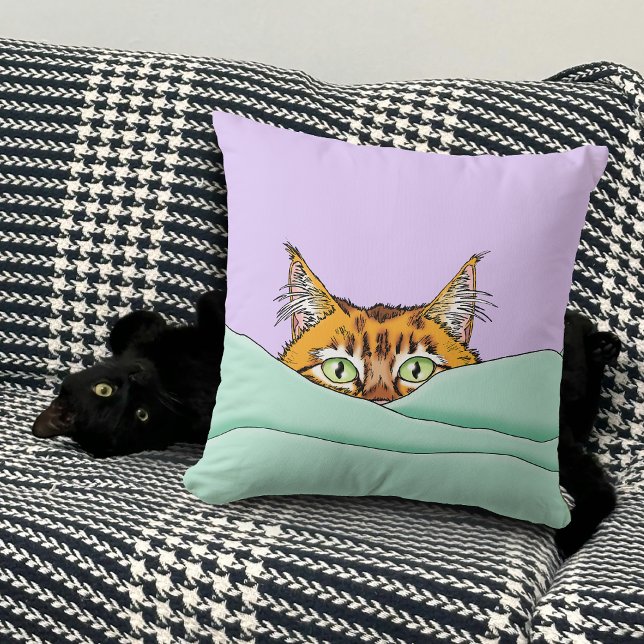 Coussin Good Morning Orange Cat Funny (Créateur téléchargé)