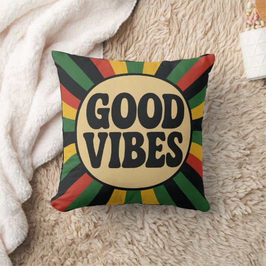 Coussin Good Vibes Retro Reggae Pillow (Couverture)