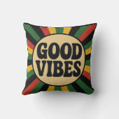 Coussin Good Vibes Retro Reggae Pillow (Verso)