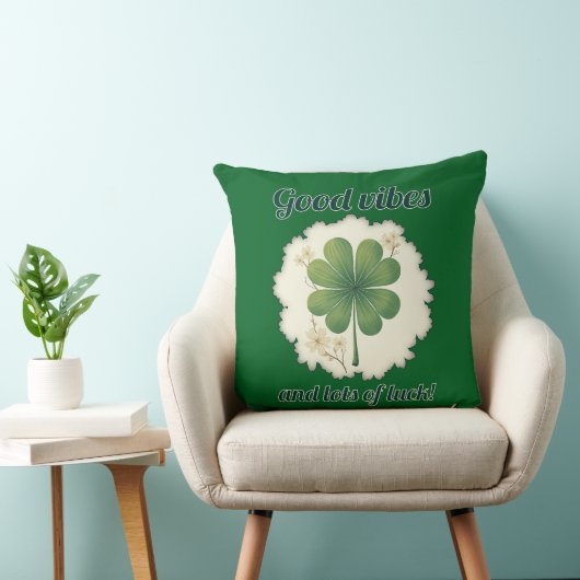 Coussin Good Vibes St Patrick’s Day Shirt – almofada (Chaise)
