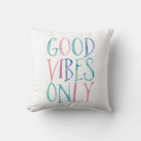 Good Vibes uniquement - Typographie couleur aquare