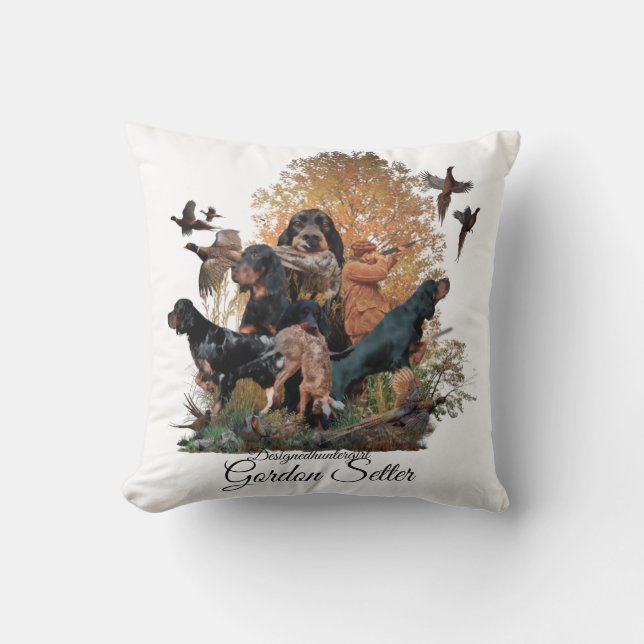 Coussin Gordon Setter, saison de chasse Wood Wall Art Coff (Recto)