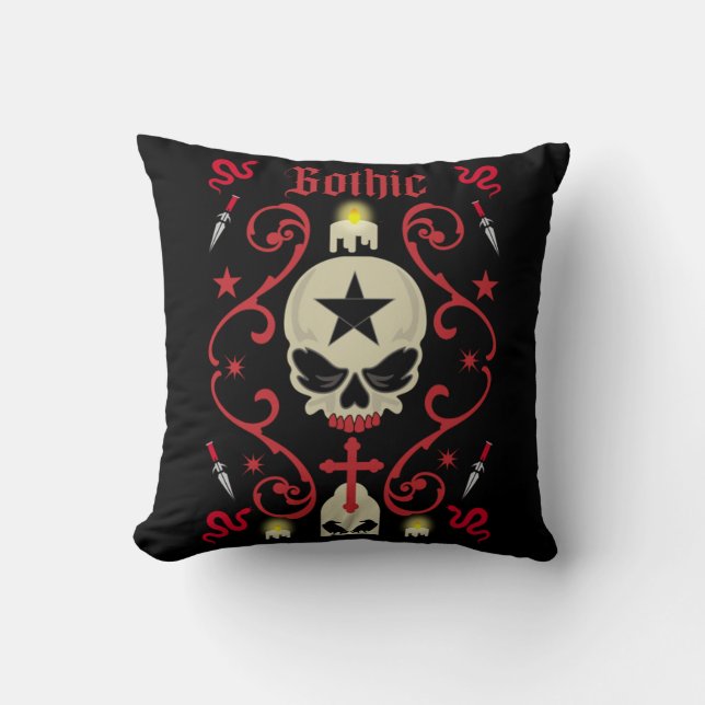 Coussin Goth Day Art gothique (Recto)