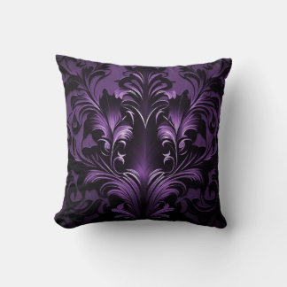 Coussin Goth Gothique Design noir & violet