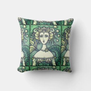 Coussin GOTH NEPTUNE'S MERMAID LANCE PILLOW Green