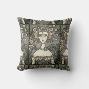 Coussin GOTH NEPTUNE'S MERMAID LANCE PILLOW Vintage Style