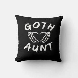 Coussin Goth Tante Funny Emo Tante Punk mignonne Squelette