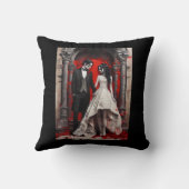 Coussin Goth Wedding Couple Quitter l'Eglise (Verso)