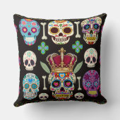 Coussin gothique - Crânes et os (Verso)
