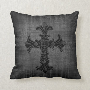 Coussin gothique croisé foncé