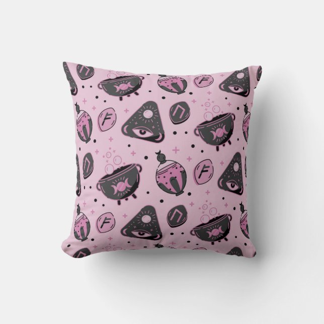 Coussin Gothique rose et noir (Recto)