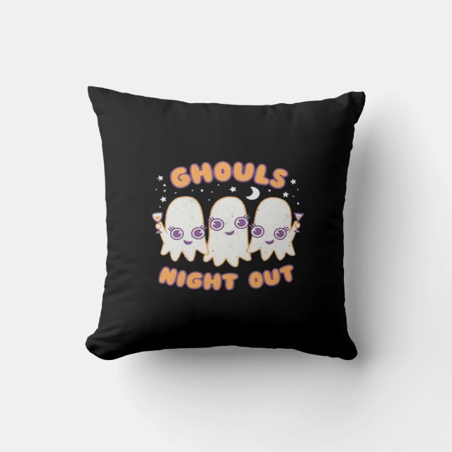 Coussin Gouls Night Out - Kawaii Style Cute Funny Hallowe (Recto)
