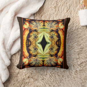 Coussin Gourdes colorées et fantaisie Pays Abstrait