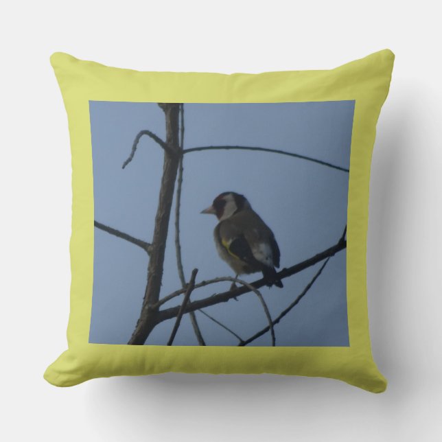 Coussin Goût Goldfinch dans l'oreiller à lancer d'arbre (Recto)