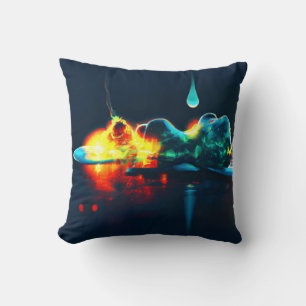 Coussin Goutte de Liquide Lumineux