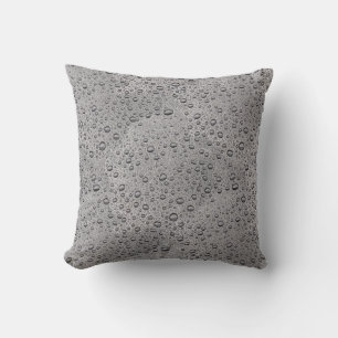 Coussin gouttelettes d'eau gris