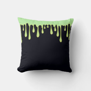 Coussin Gouttes de lueur verte Halloween qui gouttent 