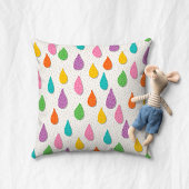 Coussin Gouttes de pluie colorées