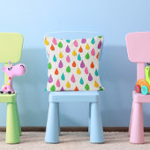 Coussin Gouttes de pluie colorées