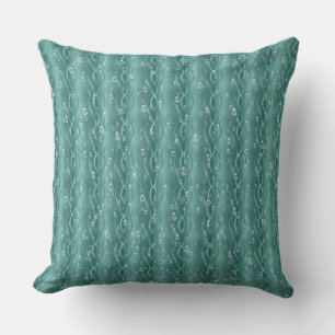 Coussin Gouttes de pluie sur du métal vert