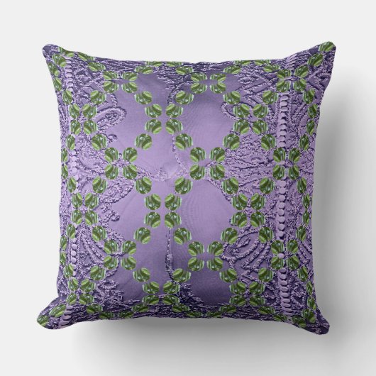Coussin Gouttes de pluie vertes (Recto)
