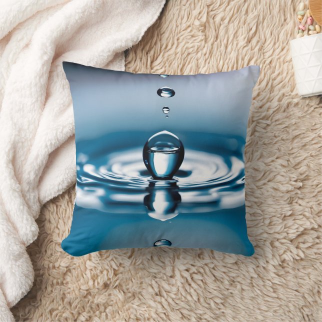 Coussin Gouttes d'eau de macro (Couverture)