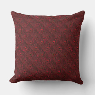 Coussin Gouttes d'eau sur métal cramoisi
