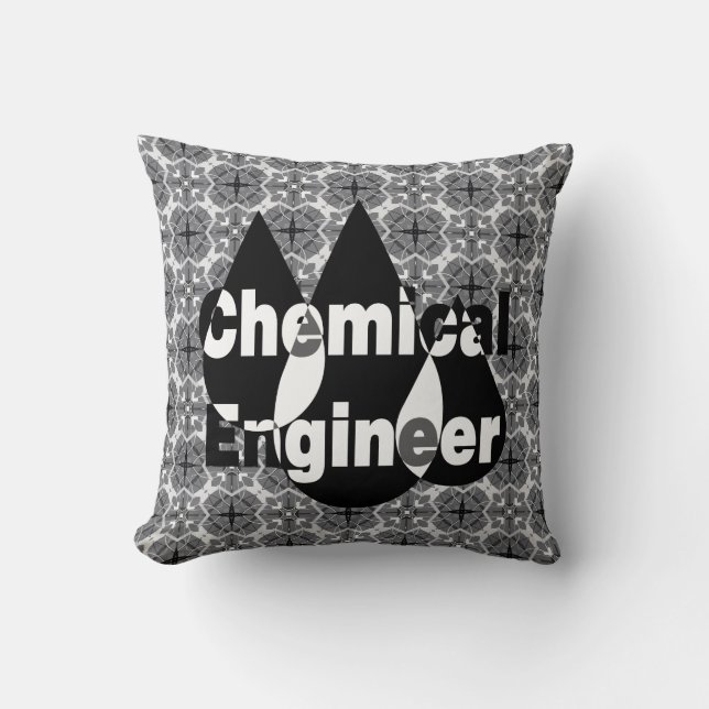 Coussin Gouttes d'ingénieur chimique (Recto)