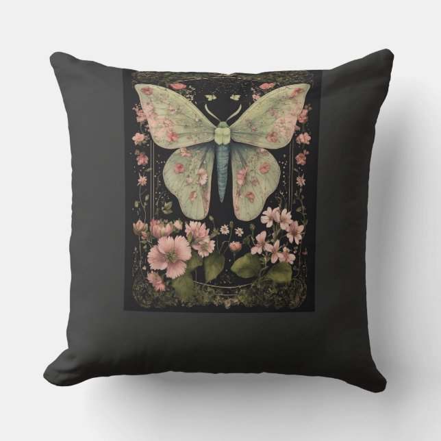 Coussin "Grace combante : Tee de beauté papillon" (Recto)
