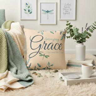 Coussin Grâce incroyable avec feuilles