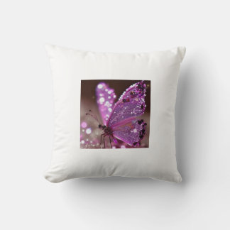 Coussin Graceful Rêve Le Papillon Violet Enchantant.