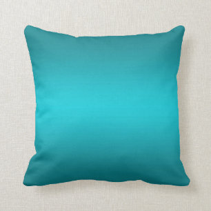 Coussin Gradient bleu d'Aqua foncé et léger - turquoise